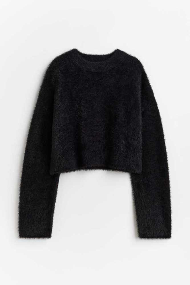 Suéteres H&M Fluffy Mujer Negros | 654730KLJ