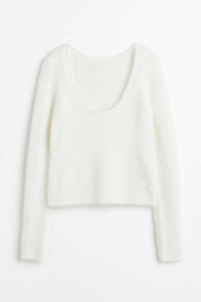 Suéteres H&M Fluffy-knit Mujer Blancos | 869230JQW