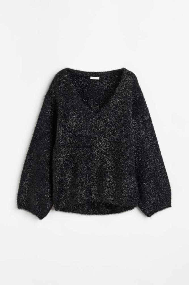 Suéteres H&M Glittery Mujer Azules Oscuro | 813067UZW