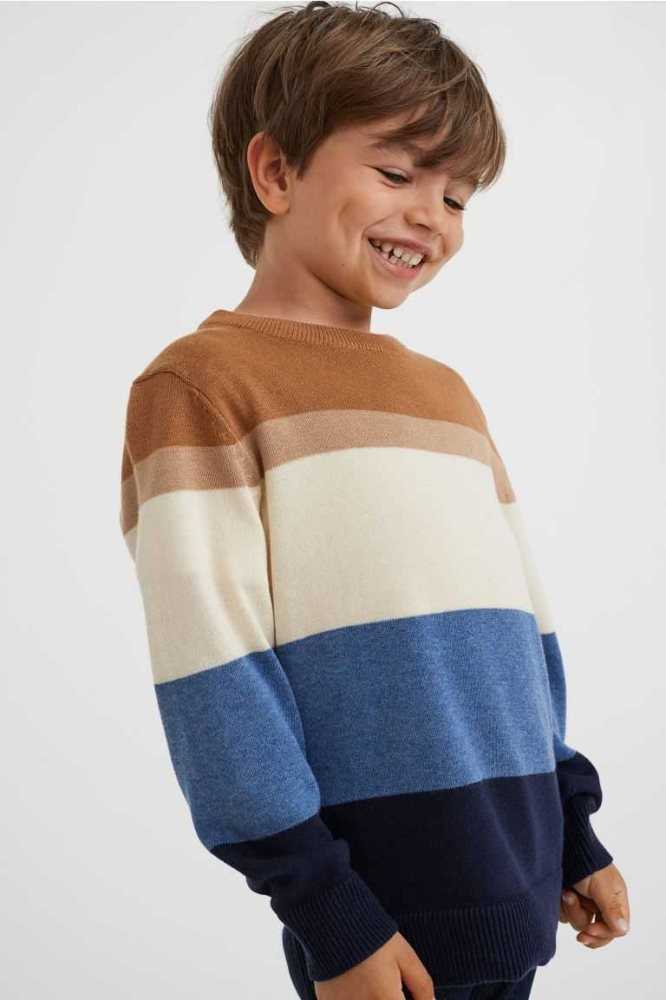 Suéteres H&M Jacquard-knit Algodon Niños Azules Claro | 782395DBK