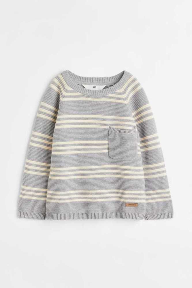 Suéteres H&M Jacquard-knit Niños Azul Marino Azules Creme | 760254DNP