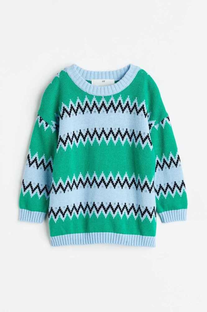 Suéteres H&M Jacquard-knit Niños Azules Claro | 490723REB