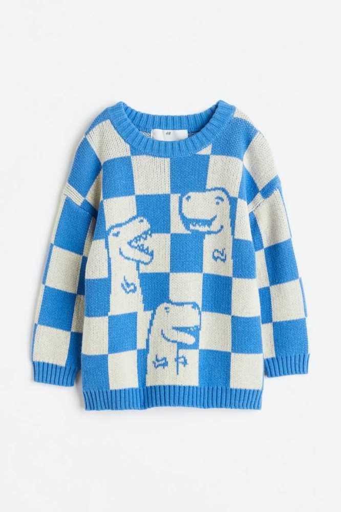 Suéteres H&M Jacquard-knit Niños Azules | 645397OIC