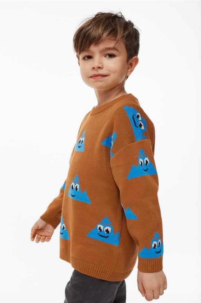 Suéteres H&M Jacquard-knit Niños Marrom | 350246WOV