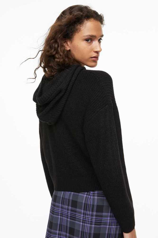 Suéteres H&M Knit Hoodie Mujer Grises | 135842OAC