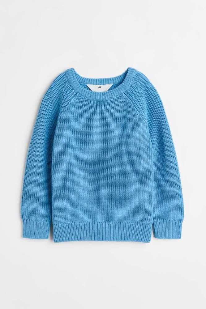 Suéteres H&M Knit Niños Azules Oscuro | 832196PUG