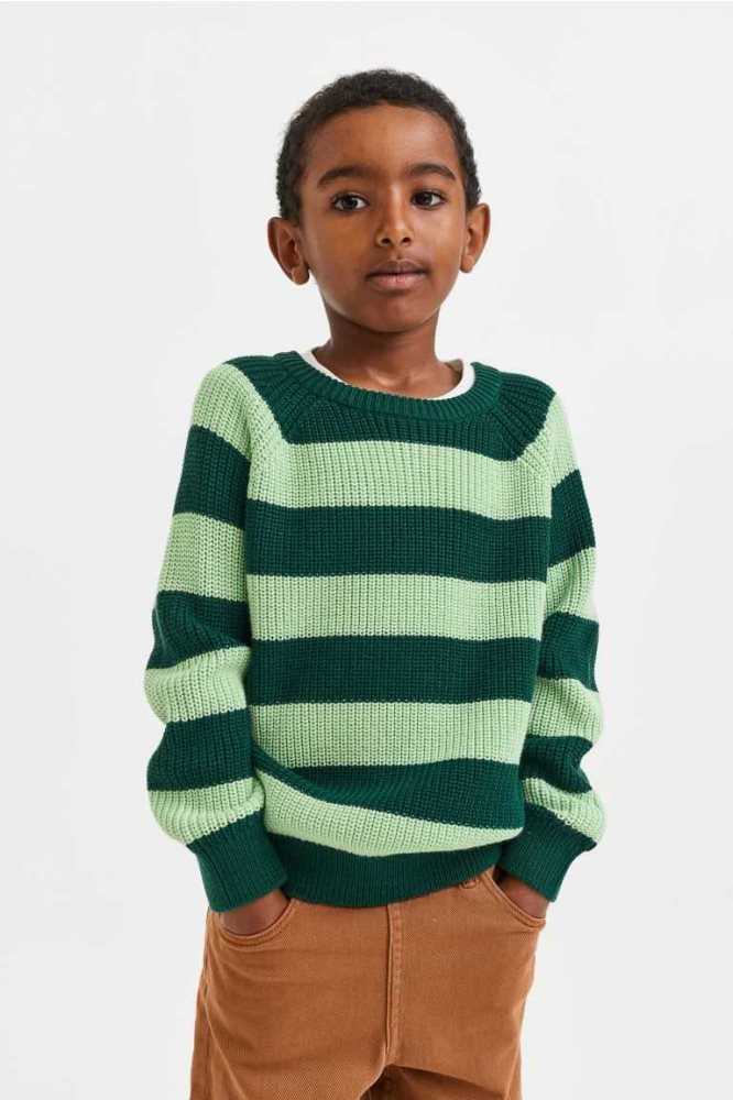 Suéteres H&M Knit Niños Azules Oscuro | 832196PUG