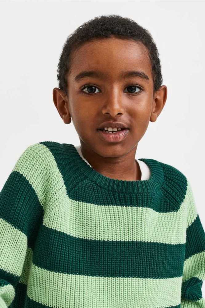 Suéteres H&M Knit Niños Azules Oscuro | 832196PUG