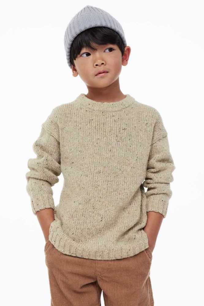 Suéteres H&M Knit Niños Beige | 510692WOU