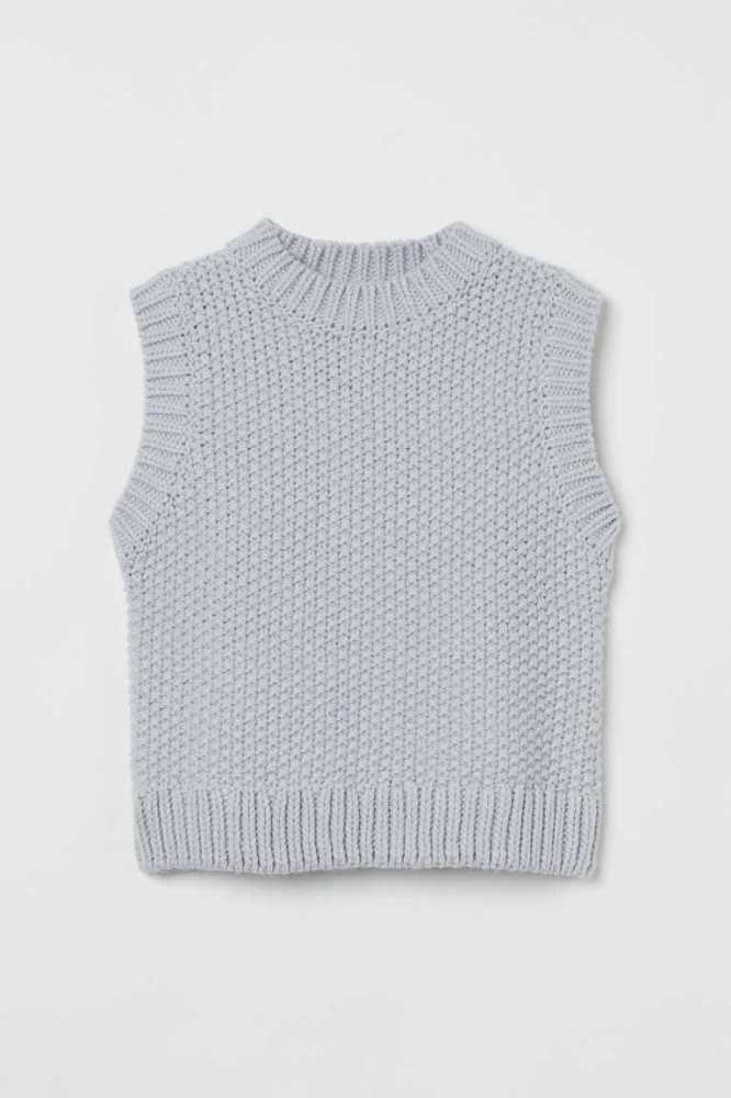 Suéteres H&M Knit Vest Mujer Beige Claro | 953681BLV