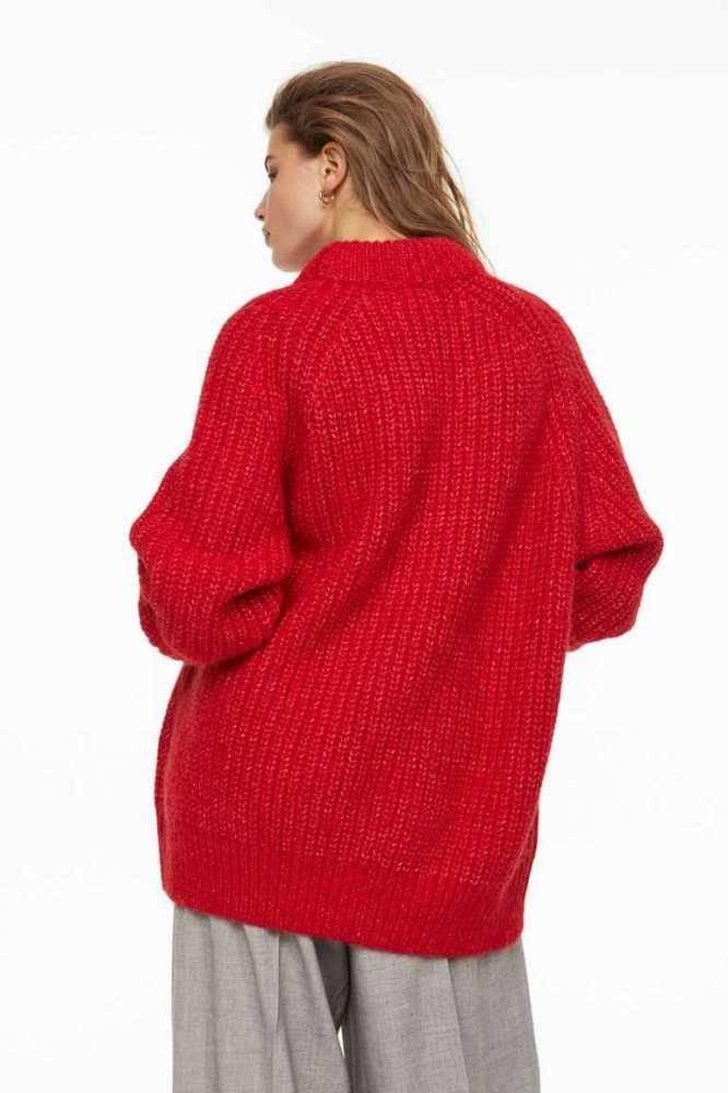 Suéteres H&M Lana-blend Rib-knit Mujer Rojos | 280943ZNR