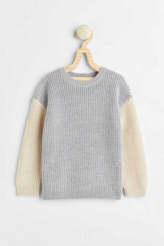 Suéteres H&M Merino Lana Rib-knit Niños Grises Marrom Marrom Oscuro | 208913CUY