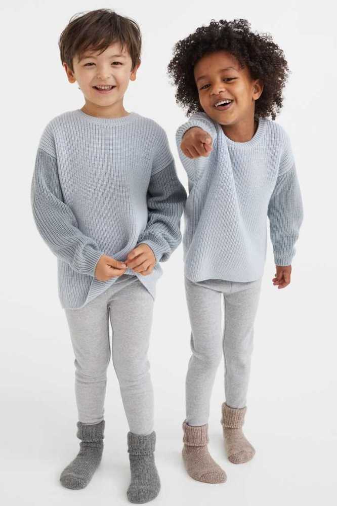 Suéteres H&M Merino Lana Rib-knit Niños Grises Marrom Marrom Oscuro | 208913CUY