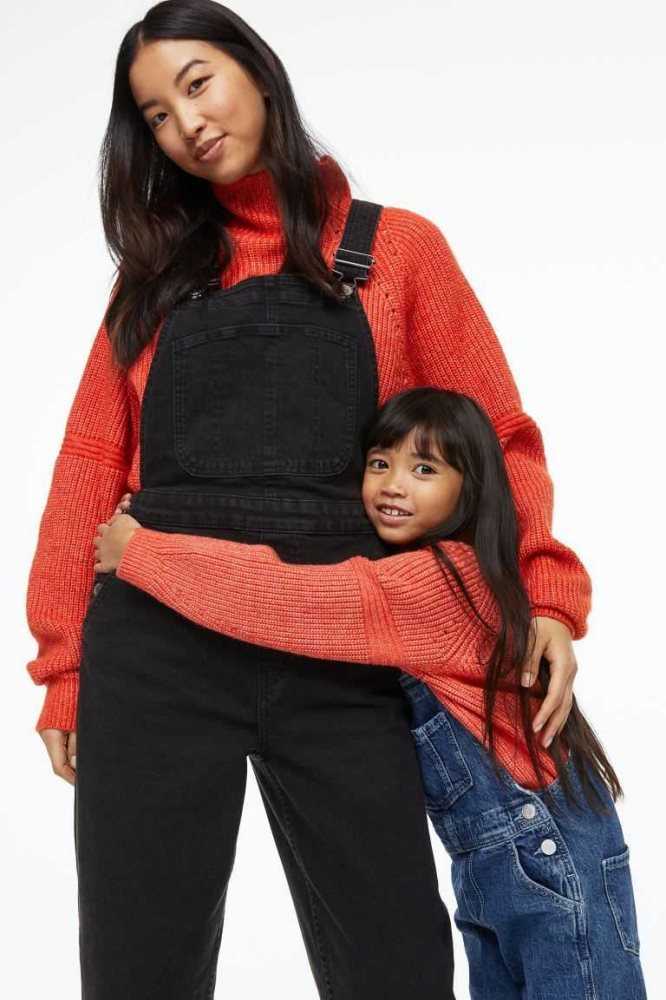 Suéteres H&M Mock Turtleneck Niños Naranjas | 680351OTN