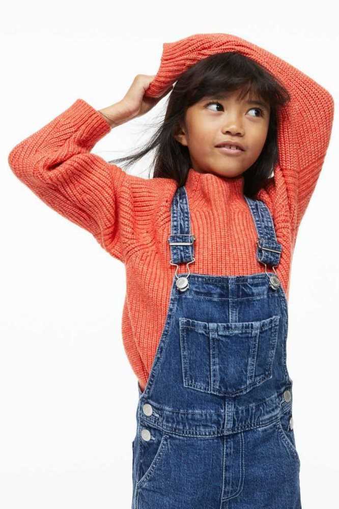 Suéteres H&M Mock Turtleneck Niños Naranjas | 680351OTN