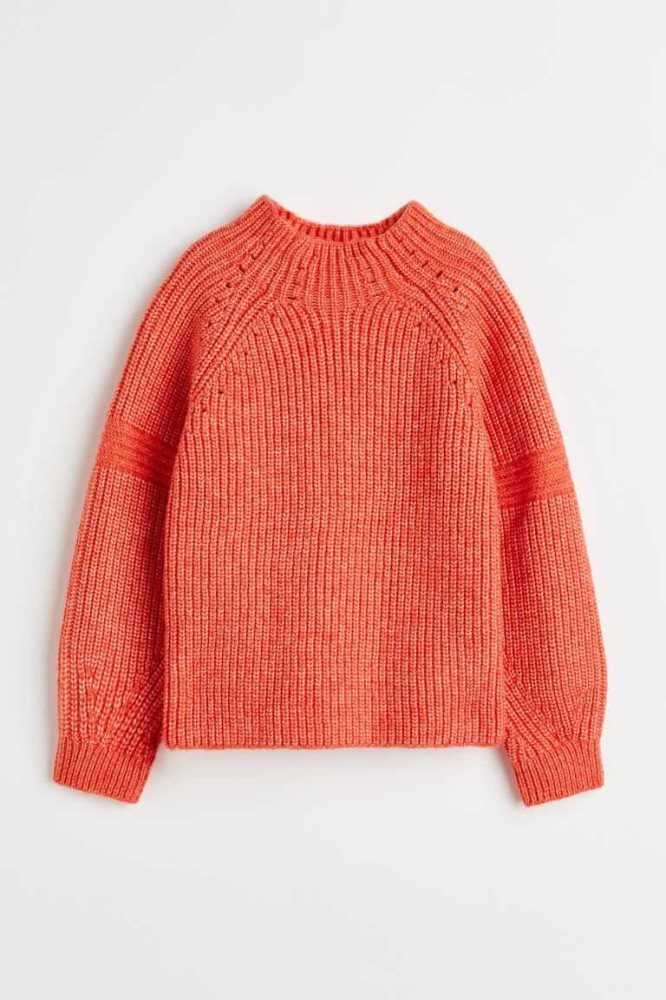 Suéteres H&M Mock Turtleneck Niños Naranjas | 680351OTN