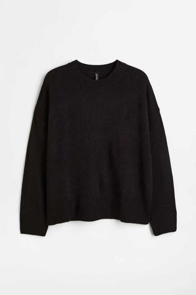 Suéteres H&M Mujer Negros | 024586AWX