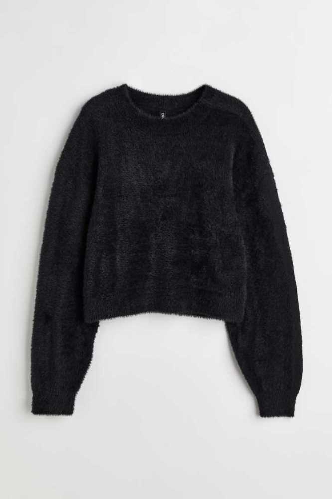 Suéteres H&M Mujer Negros | 754291JEH