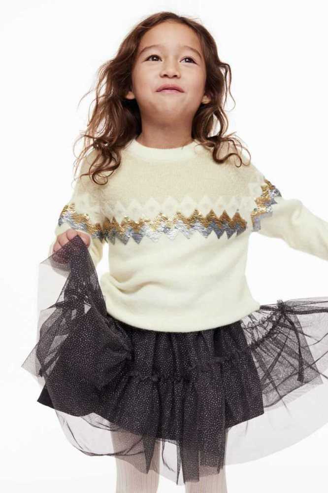 Suéteres H&M Niños Morados Claro | 791084PSE