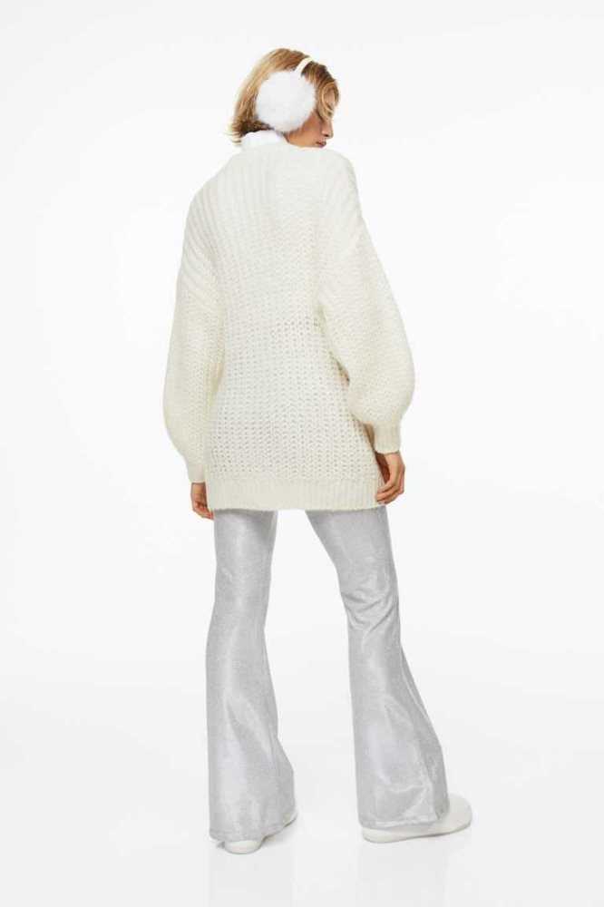 Suéteres H&M Oversized Cardigan Mujer Creme | 019267KQL