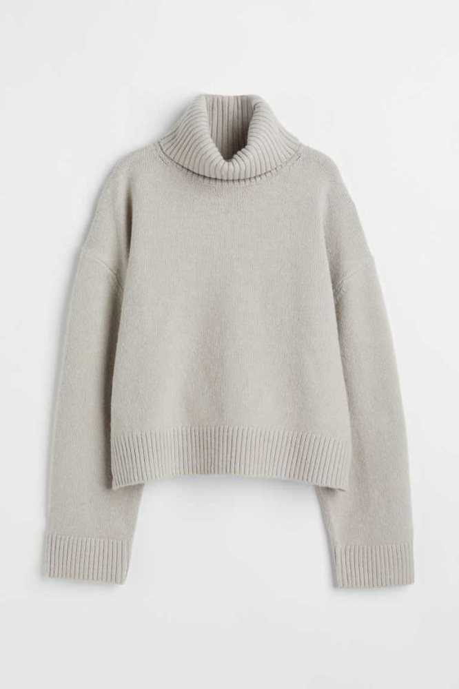 Suéteres H&M Oversized Turtleneck Mujer Verdes | 018972EAH