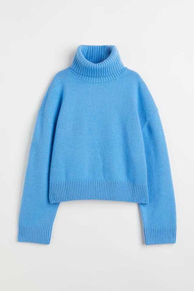 Suéteres H&M Oversized Turtleneck Mujer Verdes | 018972EAH