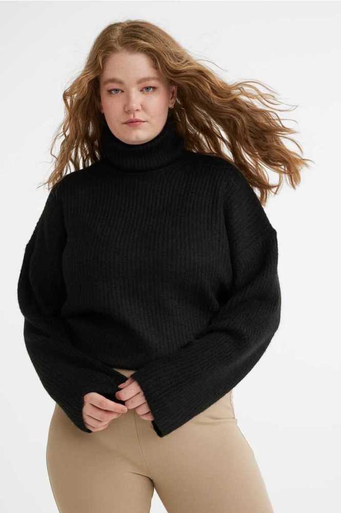 Suéteres H&M Oversized Turtleneck Mujer Azules Claro | 065498JLT