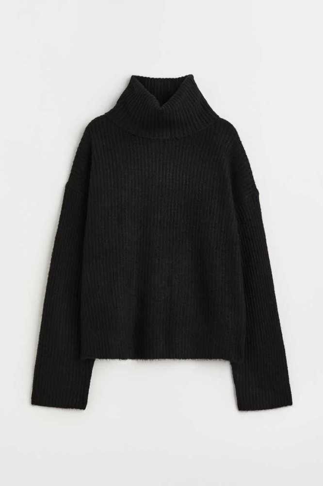 Suéteres H&M Oversized Turtleneck Mujer Azules Claro | 065498JLT