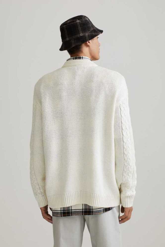 Suéteres H&M Relaxed Fit Cable-knit Hombre Beige Claro | 218075UXL