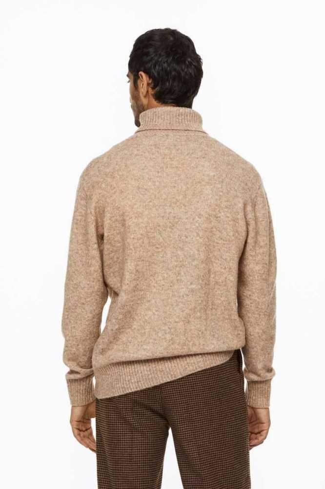 Suéteres H&M Relaxed Fit Fine-knit Turtleneck Hombre Grises Oscuro | 314578RBS