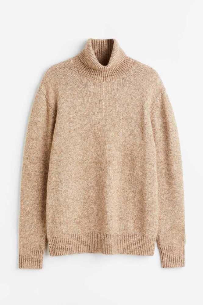 Suéteres H&M Relaxed Fit Fine-knit Turtleneck Hombre Grises Oscuro | 314578RBS