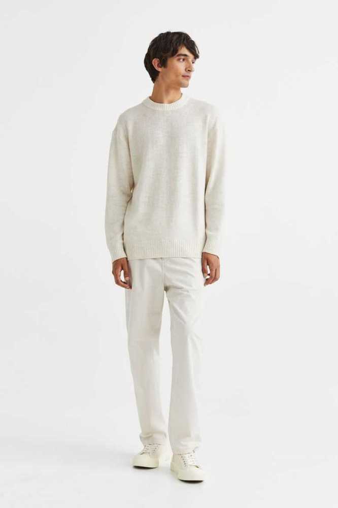 Suéteres H&M Relaxed Fit Hombre Creme | 479638MVN