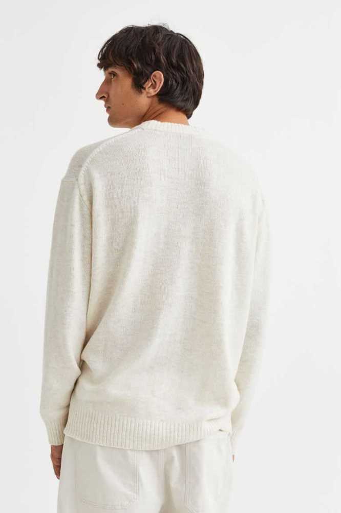 Suéteres H&M Relaxed Fit Hombre Creme | 479638MVN