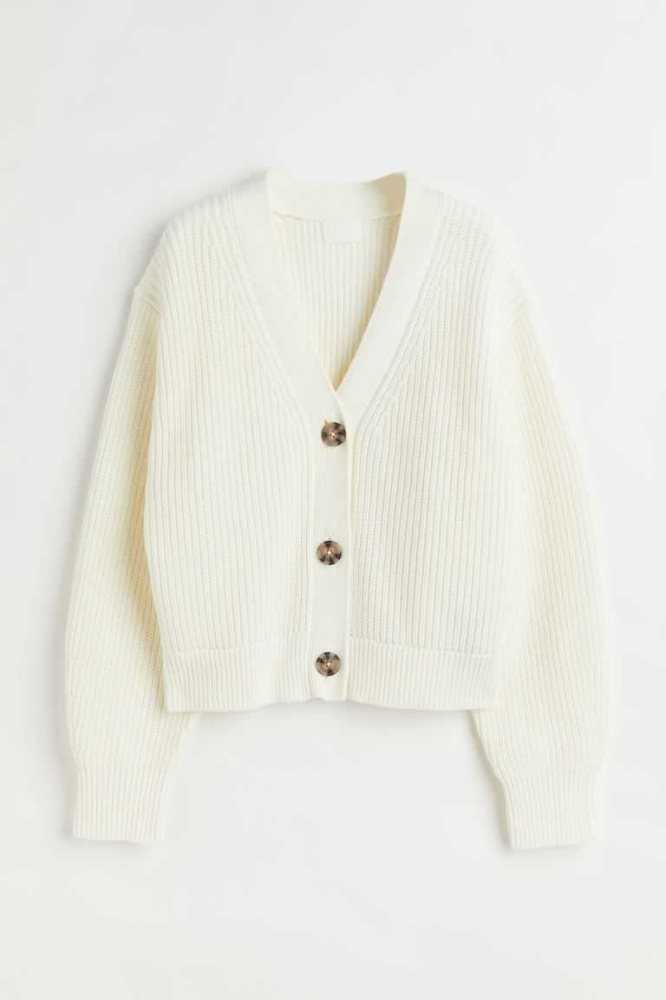 Suéteres H&M Rib-knit Cardigan Mujer Rosas | 961854HLF