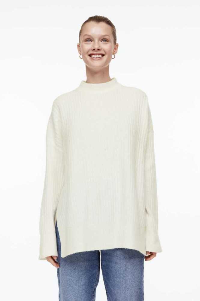 Suéteres H&M Rib-knit Mujer Amarillos | 614897XAW