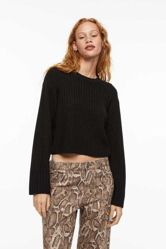 Suéteres H&M Rib-knit Mujer Grises Claro | 819246NHL