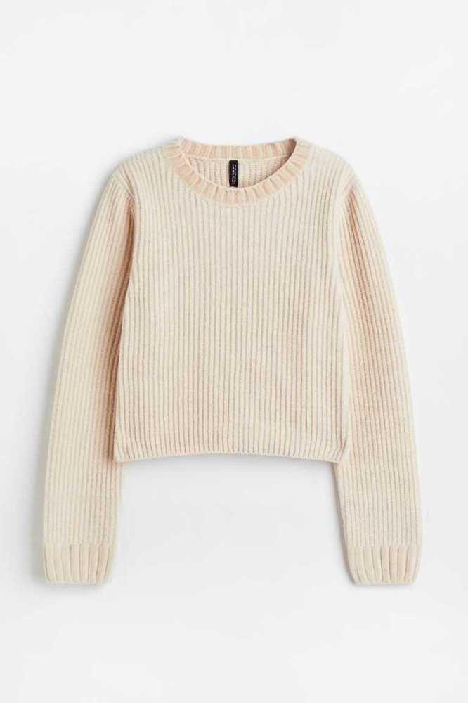 Suéteres H&M Rib-knit Mujer Negros | 152360GMY