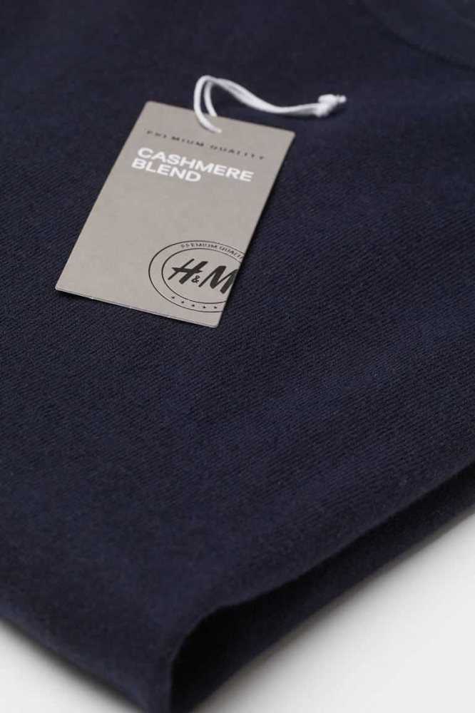 Suéteres H&M Slim Fit Cashmere-blend Hombre Verdes Oscuro | 029481VCL