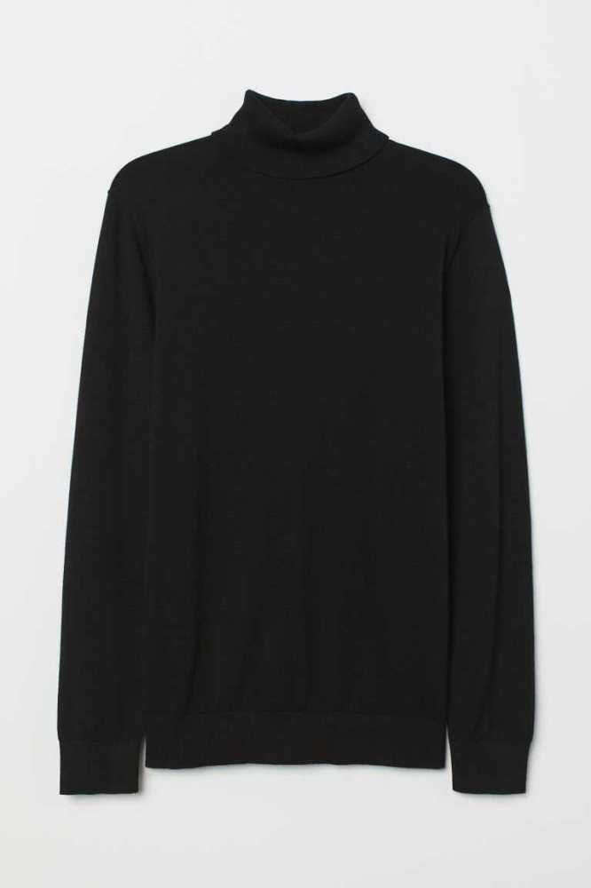 Suéteres H&M Slim Fit Fine-knit Turtleneck Hombre Marrom | 021987WMT