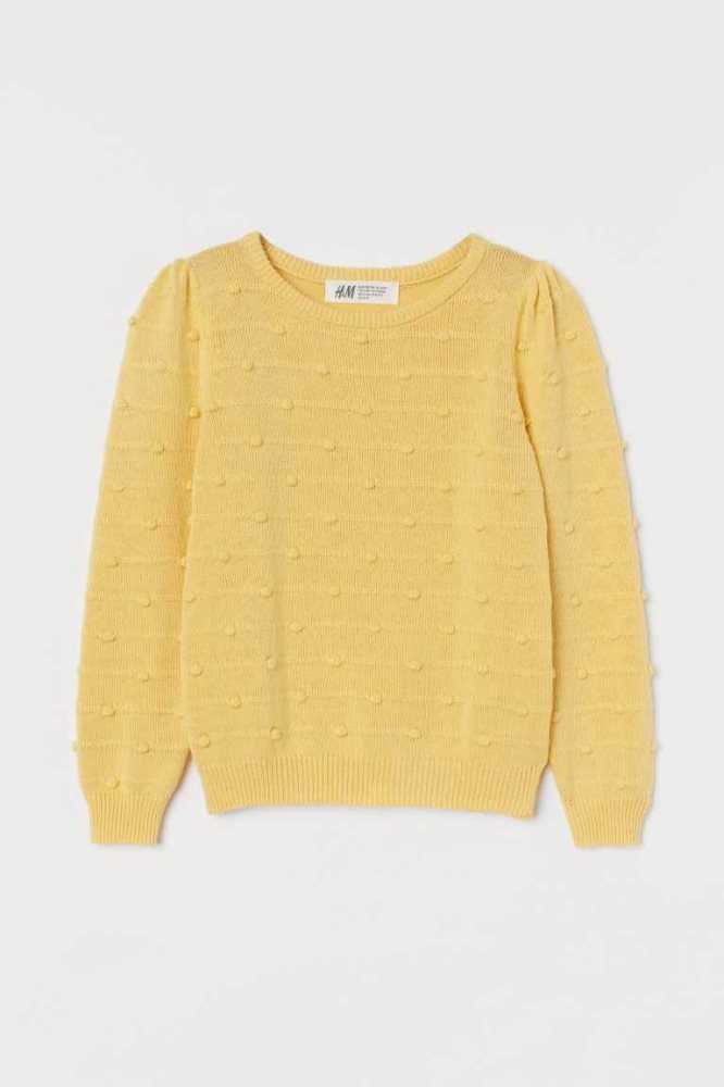 Suéteres H&M Textured-knit Niños Beige Blancos | 591407OFY