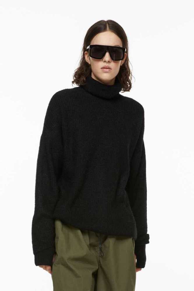 Suéteres H&M Turtleneck Mujer Negros | 439215FOA