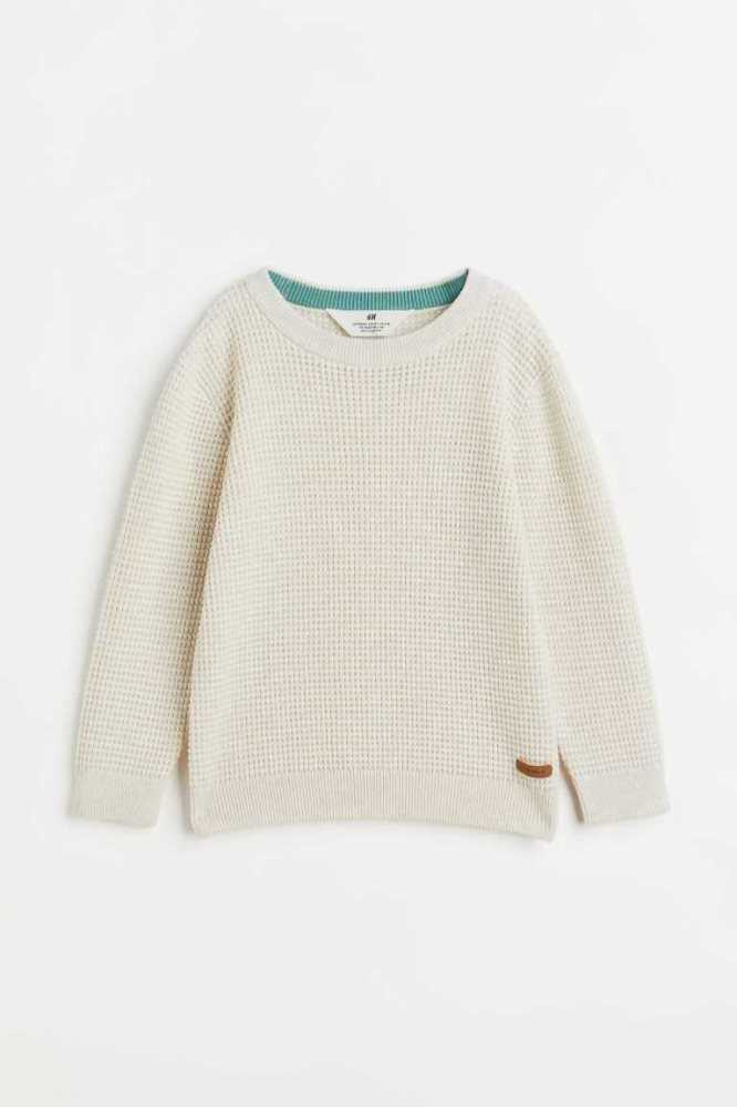 Suéteres H&M Waffle-knit Algodon Niños Amarillos | 203146VZK