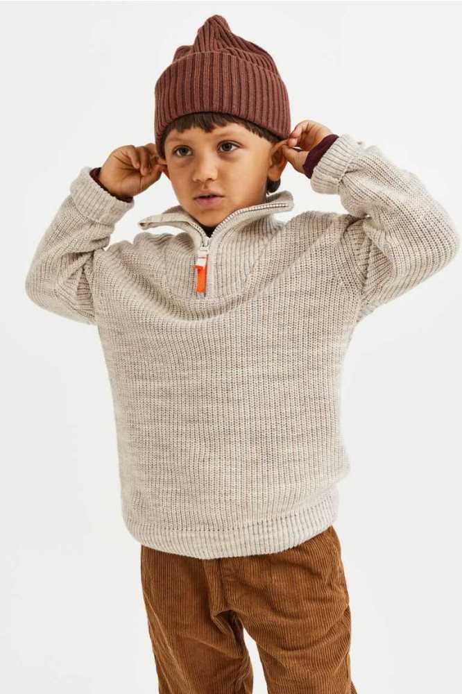 Suéteres H&M Zip-top Knit Niños Marrom | 719864TYU