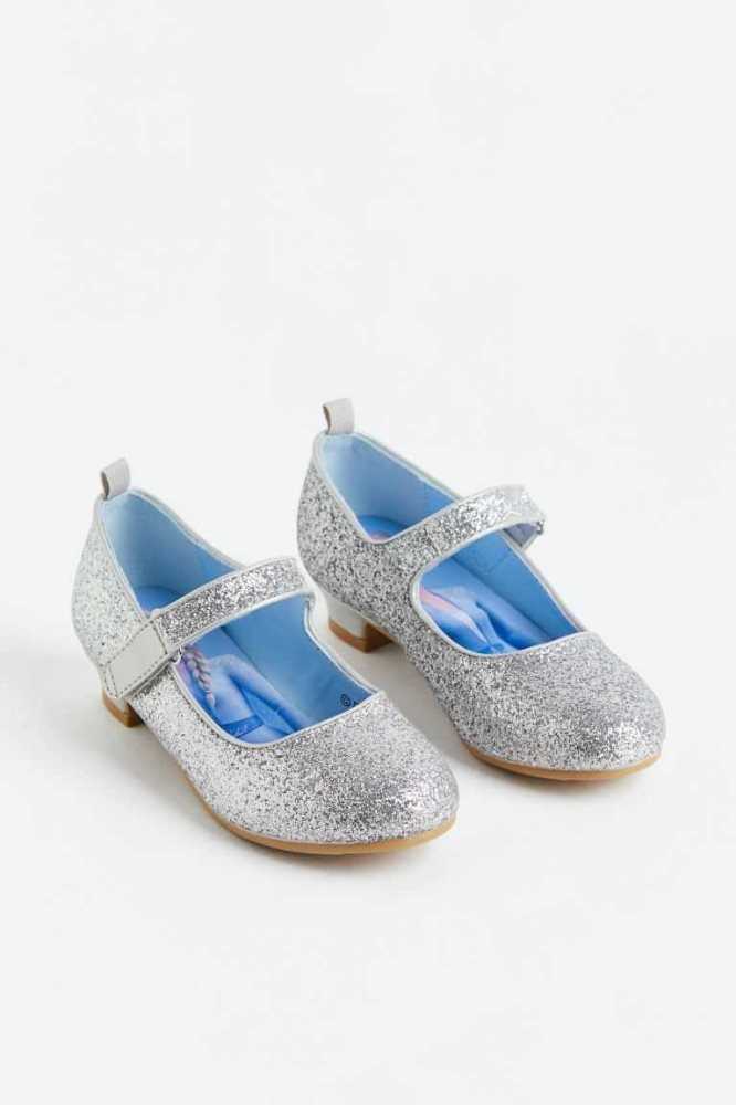 Tenis H&M Glittery Shoes Niños Plateados | 921063IMH