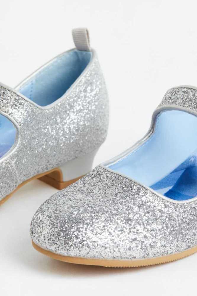 Tenis H&M Glittery Shoes Niños Plateados | 921063IMH