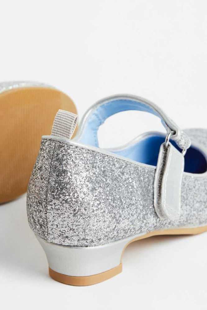 Tenis H&M Glittery Shoes Niños Plateados | 921063IMH