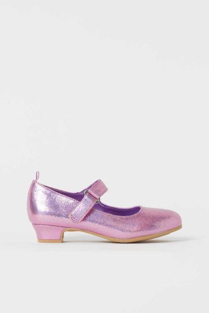 Tenis H&M Glittery Shoes Niños Rosas | 938641QKJ