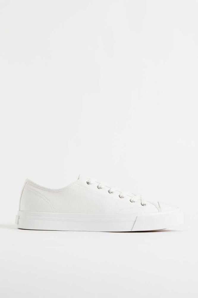 Tenis H&M Lona Hombre Blancos | 654821BDU