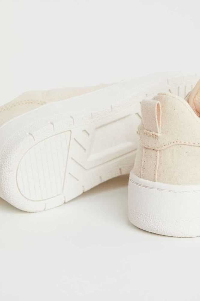 Tenis H&M Lona Mujer Beige Claro | 076459LOI