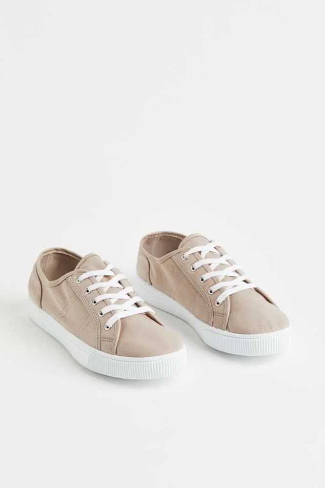 Tenis H&M Lona Mujer Negros | 087362EDW